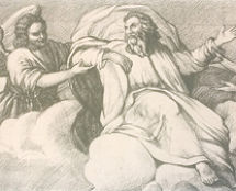 Владимир Чёрный художник. <br/>Предварительные рисунки: «Енох, возносимый на облацеях двумя Ангелами»