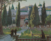 Vladimir Cherniy. Those Evening Bells… St Panteleimon Monastery. Mount Athos.
