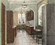 Владимир Чёрный художник. Вид от выхода в сад. Вариант.