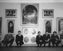 Vladimir Cherniy. The group of artists headed by Vladimir Cherniy before the commission on the interior design of the cathedral.