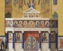 Vladimir Cherniy. Design of the central marble iconostasis.