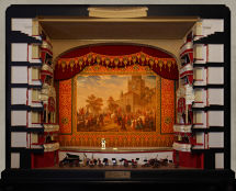 Vladimir Cherniy. Model of the Bolshoi Theatre with the painted curtain.