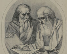 Vladimir Cherniy. A preliminary sketch for the icon Evangelists John and Luke